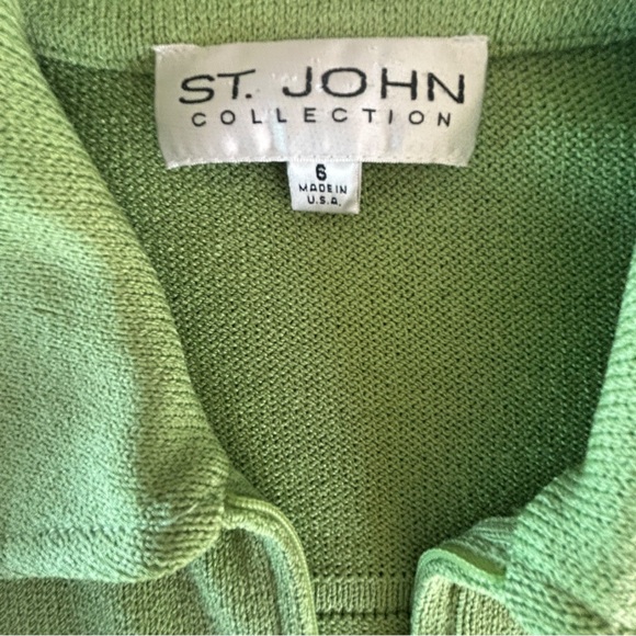 St. John Collection Green Zip-Front Blazer - Picture 3 of 3